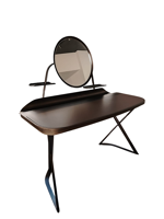 Immagine di COCOON TROUSSE LEATHER Scrivania - Piano in Cuoio Tabacco - Struttura Goffrato Bronzo - Profilo Brushed Bronze - Cattelan Italia